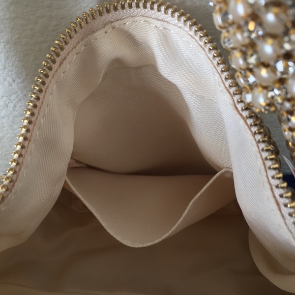 Madison West Crystal Pearl Knot Handbag - Picture 14 of 15